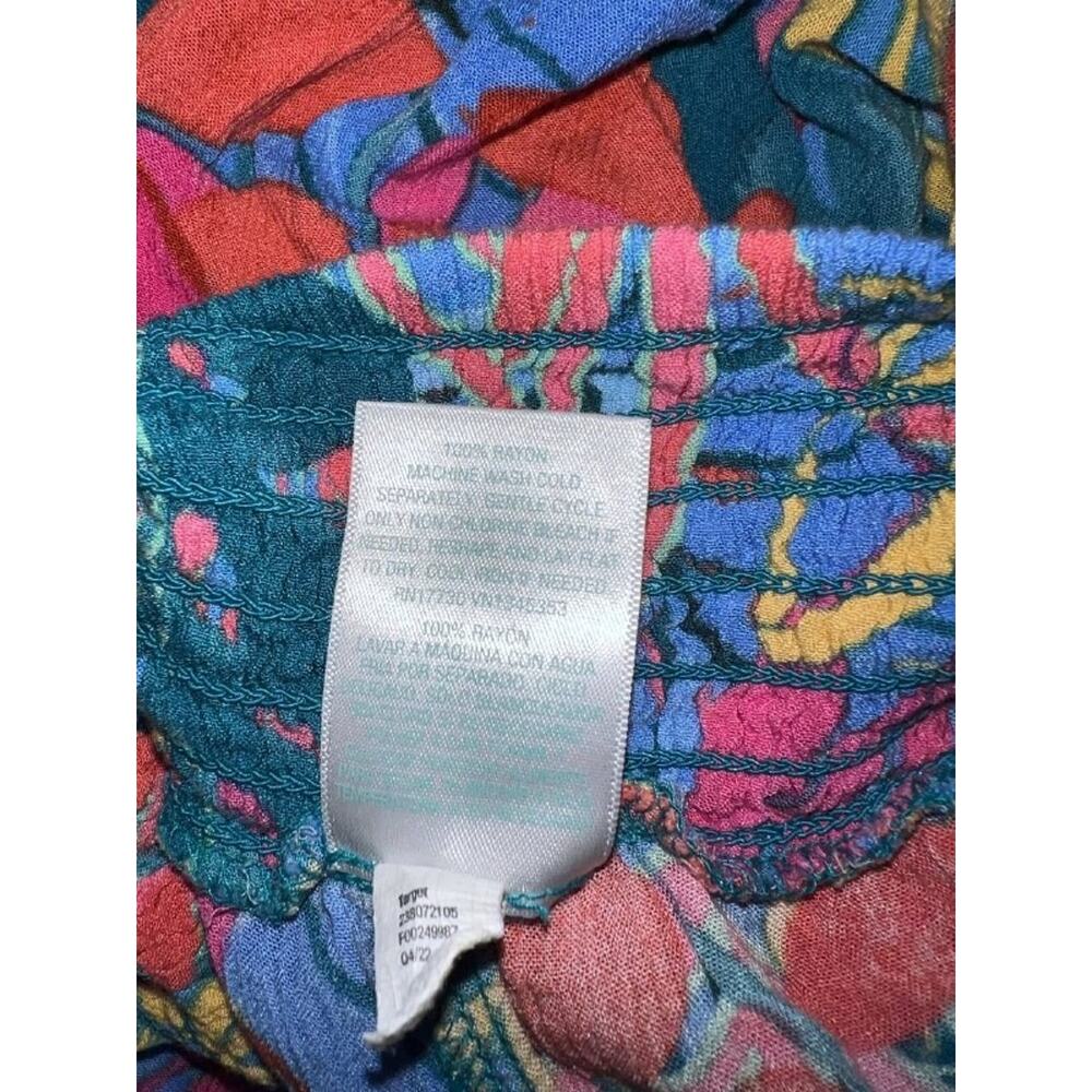 Kona Sol Women’s Multi Color Tropical beach Print Pants Large A005630 - Picture 7 of 8